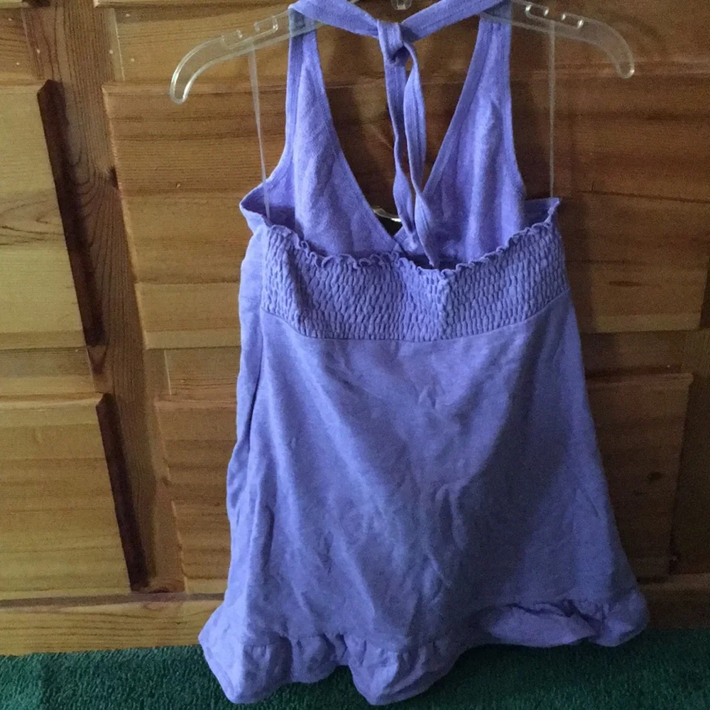 Original Justice Purple Halter swim cover size 14